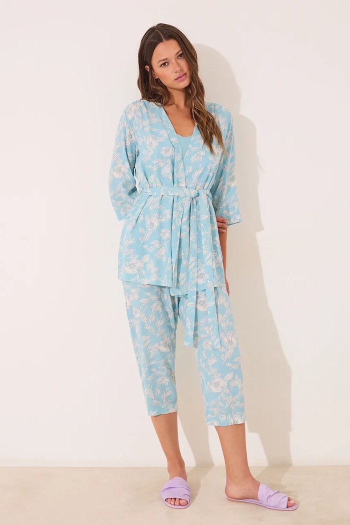 Pyžamo women'secret jednofarebný tyrkysová 3592395