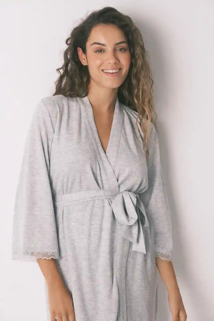 women'secret accappatoio 2172318 grigio AW25
