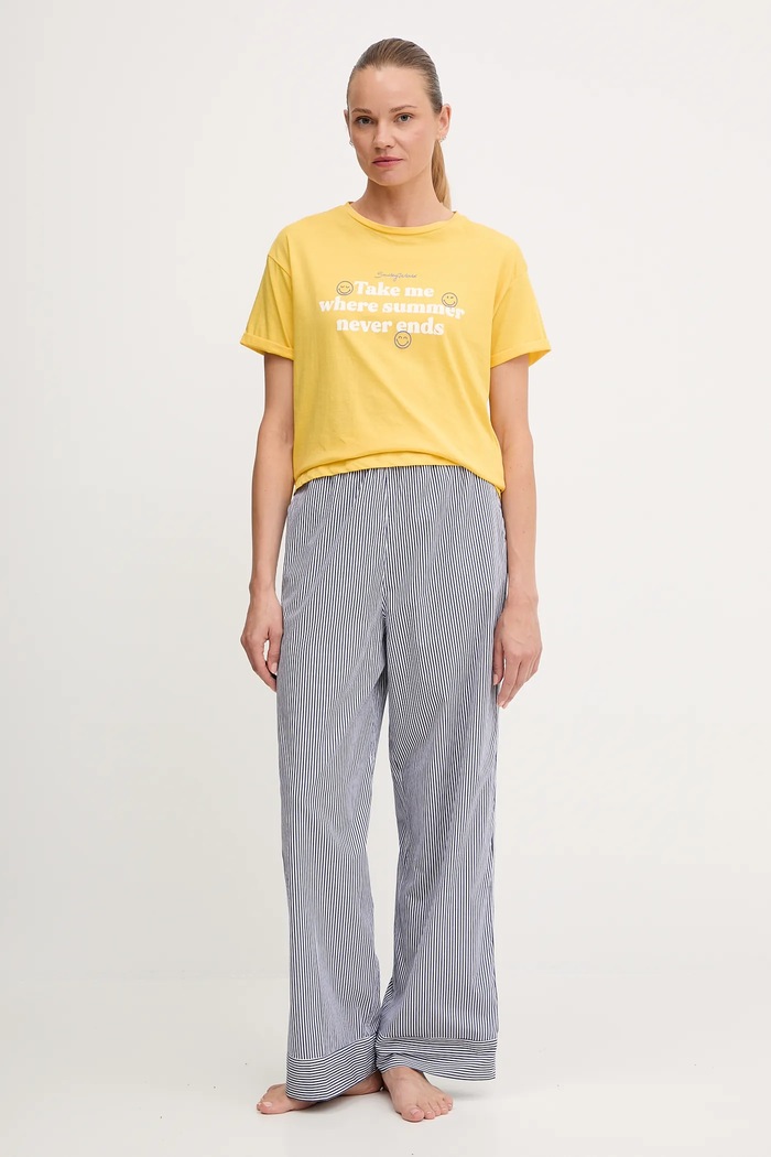 Pyžamové tričko women'secret 3272271 žltá AW25