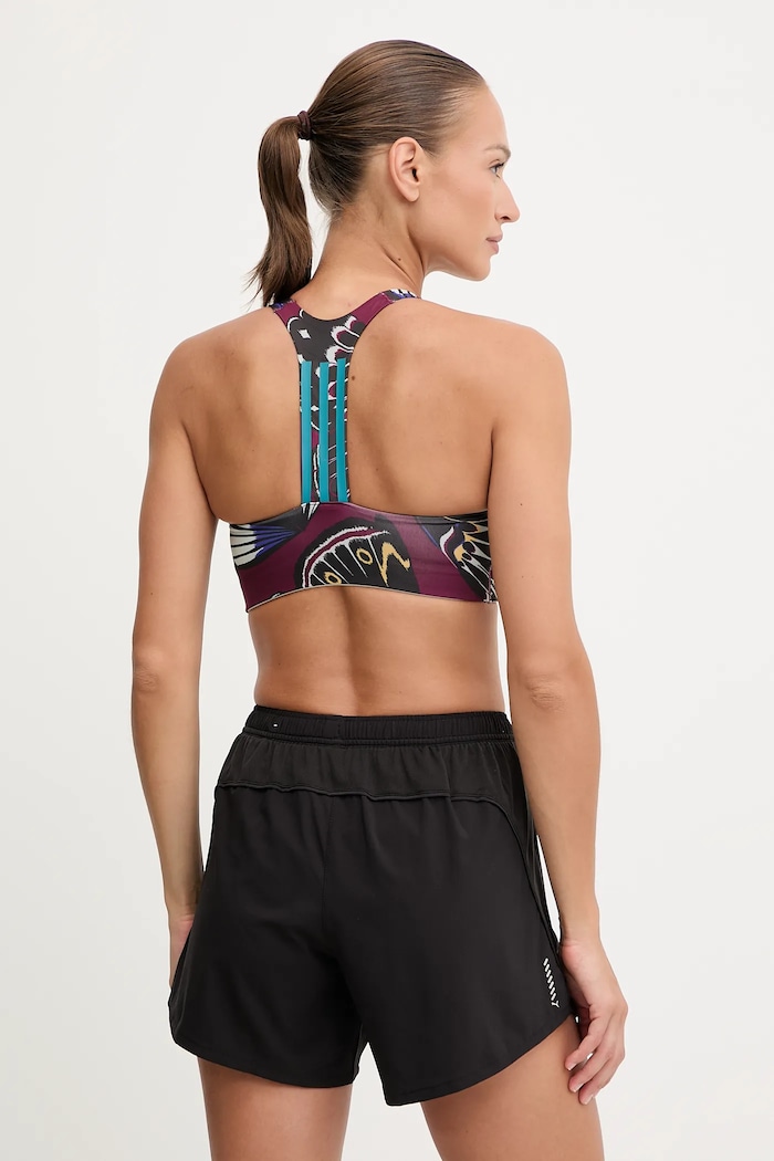 Odzież adidas Performance biustonosz sportowy x Farm Rio JL8625 bordowy