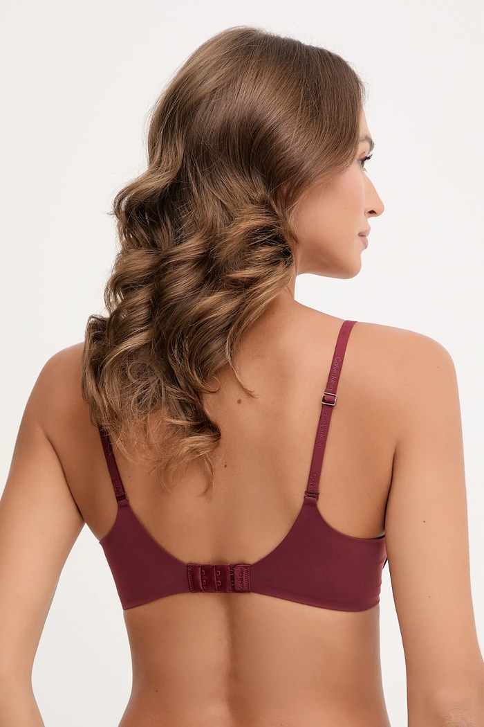Podprsenka Calvin Klein Underwear LV00QF8442 burgundské SS26