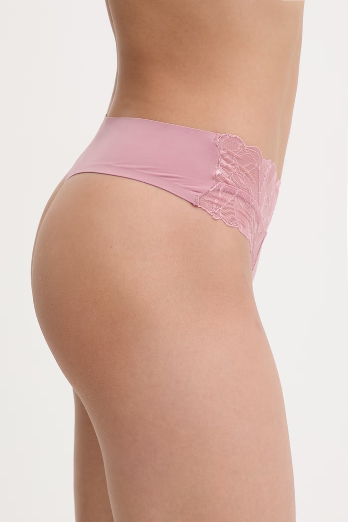 Oblečenie Calvin Klein Underwear tangá dámske LV00QF8444 ružová