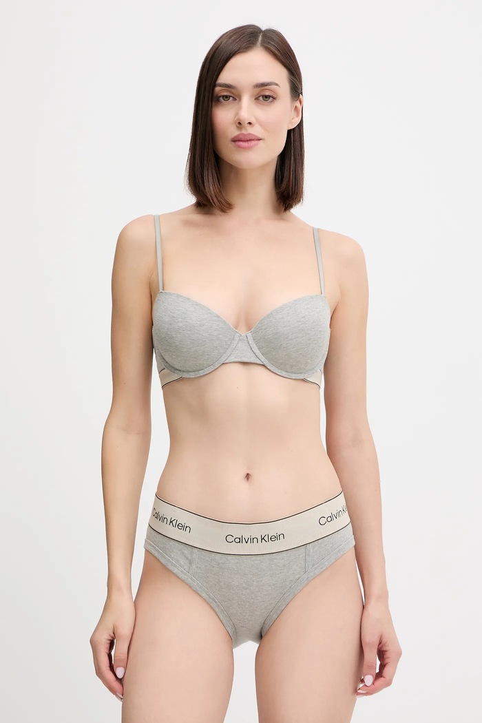 Podprsenka Calvin Klein Underwear LV00QF8452 sivá AW25