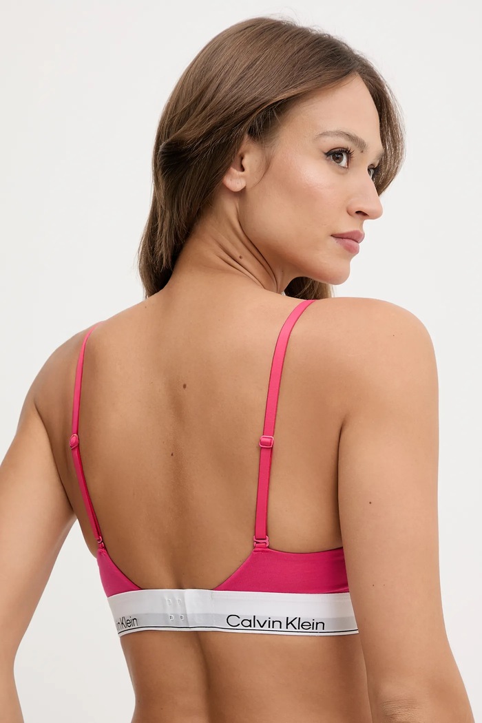 Ρούχα Calvin Klein Underwear τριγωνικό σουτιέν με βαμβάκι LV00QF8498 ροζ