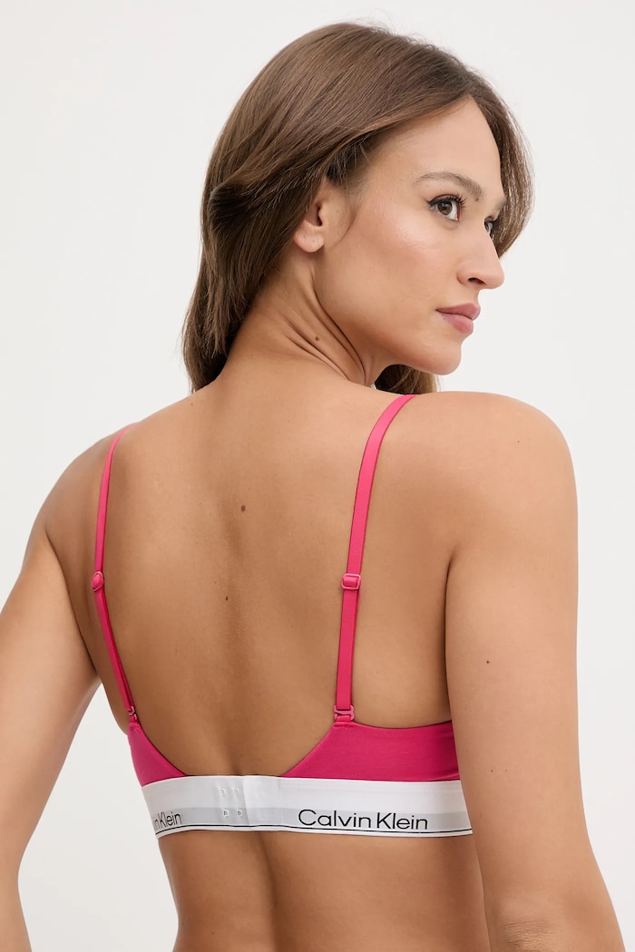 Ρούχα Calvin Klein Underwear τριγωνικό σουτιέν με βαμβάκι LV00QF8498 ροζ