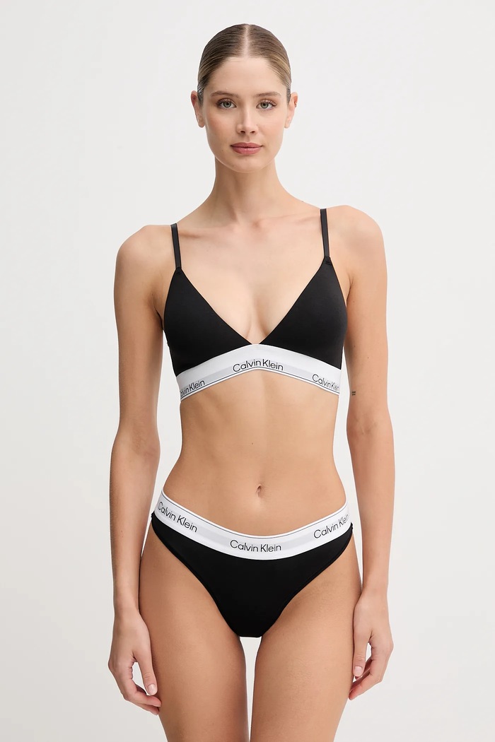 Calvin Klein Underwear Τριγωνικό σουτιέν με βαμβάκι LV00QF8498 μαύρο SS26