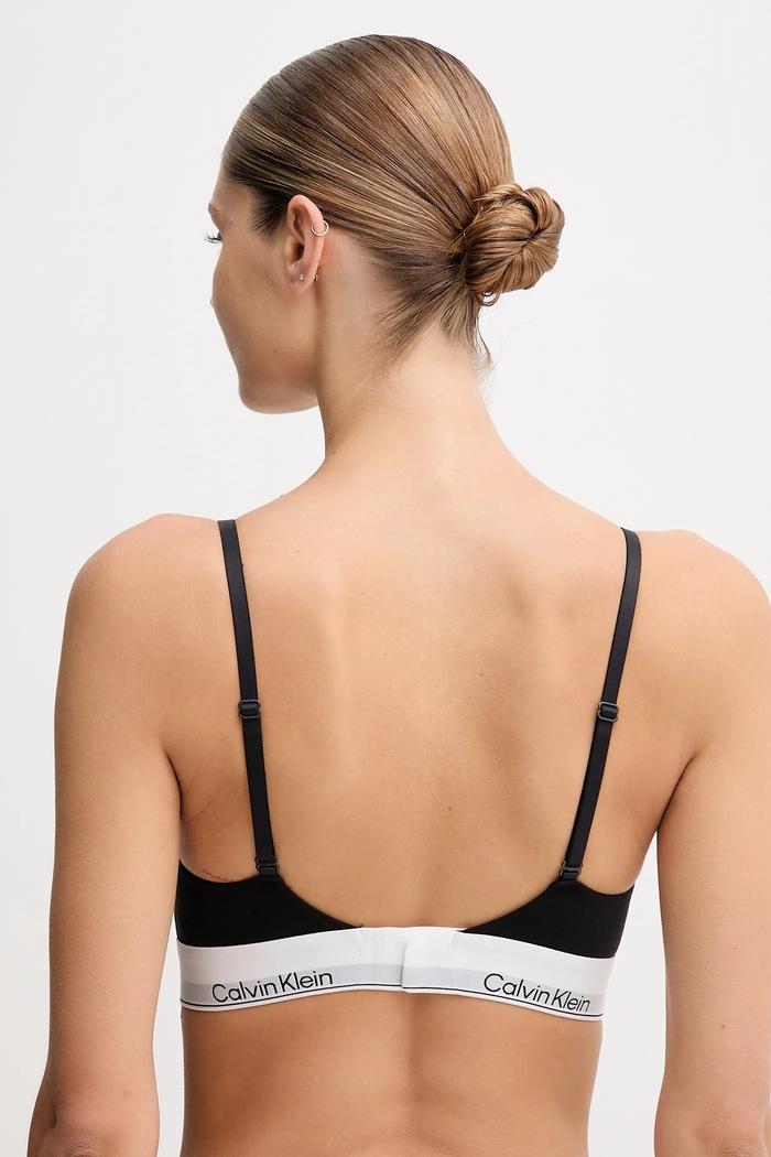 Ρούχα Calvin Klein Underwear Τριγωνικό σουτιέν με βαμβάκι LV00QF8498 μαύρο