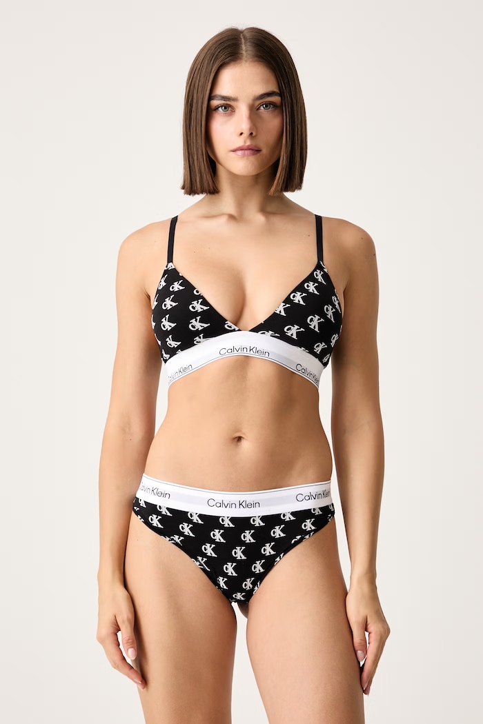 Calvin Klein Underwear Trojúhelníková podprsenka s bavlnou LV00QF8498 černá SS26