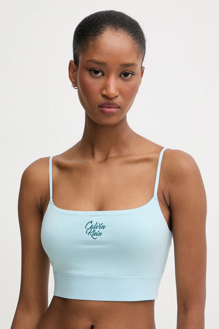 Podprsenka Calvin Klein Underwear bez kostíc modrá LV00QF8612