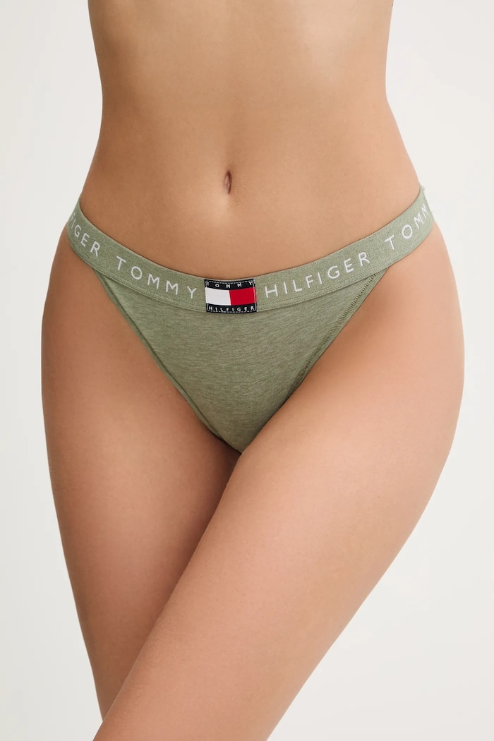 Tangice Tommy Hilfiger Potisk zelena UW0UW06095