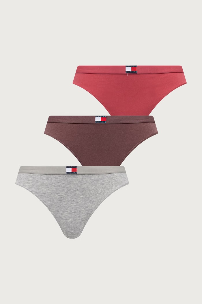 Tommy Hilfiger Stringi damskie z bawełną 3-pack różowy UW0UW06139