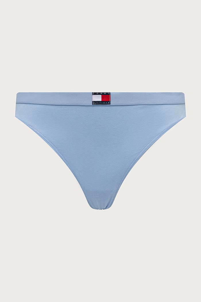 Odzież Tommy Hilfiger stringi damskie z bawełną 3-pack UW0UW06139 niebieski