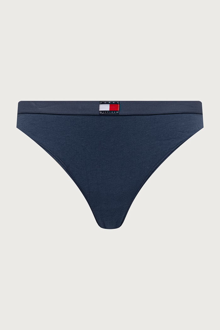 Tommy Hilfiger stringi damskie z bawełną 3-pack niebieski UW0UW06139