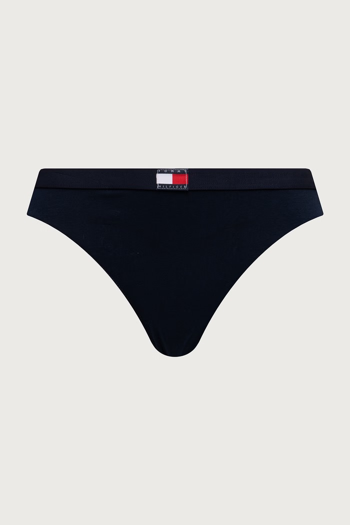 Stringi damskie z bawełną 3-pack Tommy Hilfiger UW0UW06139 granatowy
