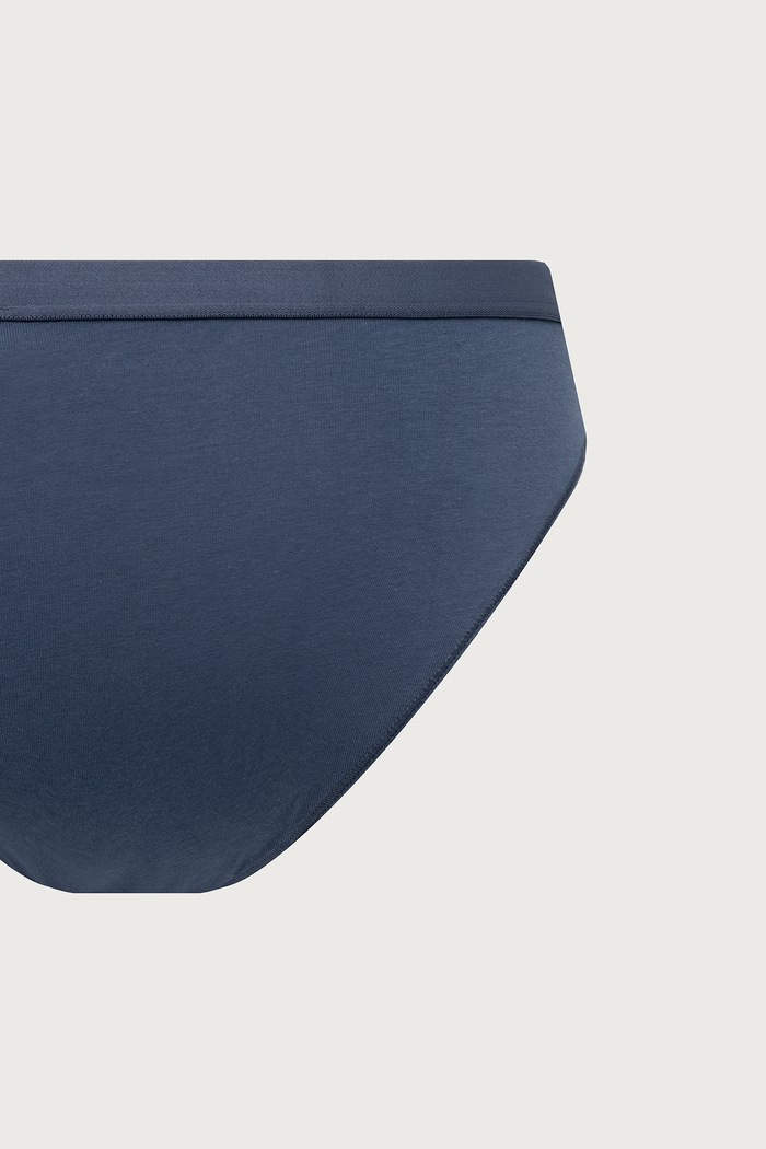 Figi damskie z bawełną 3-pack Tommy Hilfiger niebieski UW0UW06141