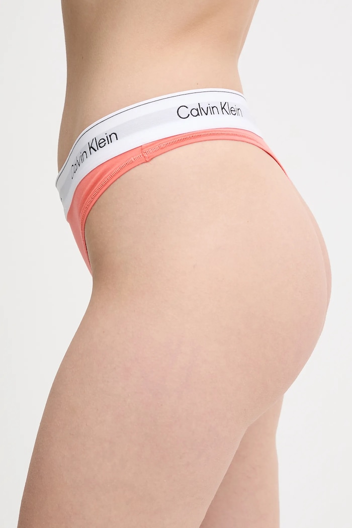 Îmbrăcăminte Calvin Klein Underwear chiloți g-string pentru femei cu bumbac LV00QF8518 portocaliu