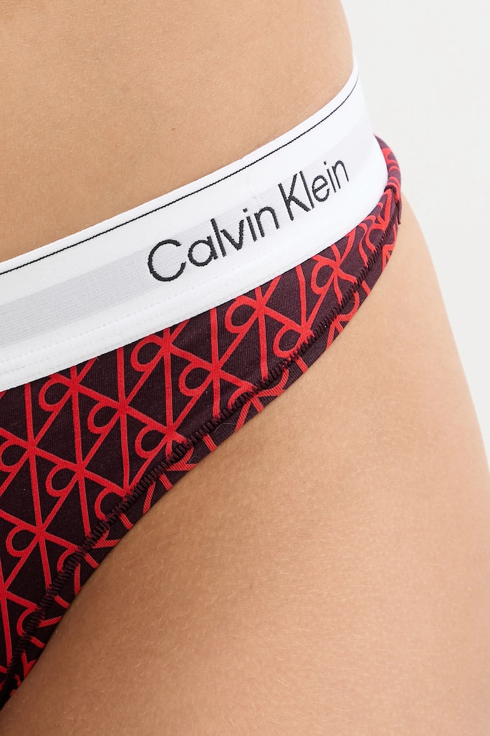 Ρούχα Calvin Klein Underwear στρινγκ γυναικεία με βαμβάκι LV00QF8518 κόκκινο