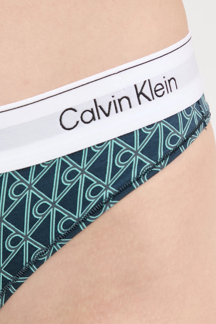 Calvin Klein Underwear στρινγκ γυναικεία με βαμβάκι πράσινο LV00QF8518
