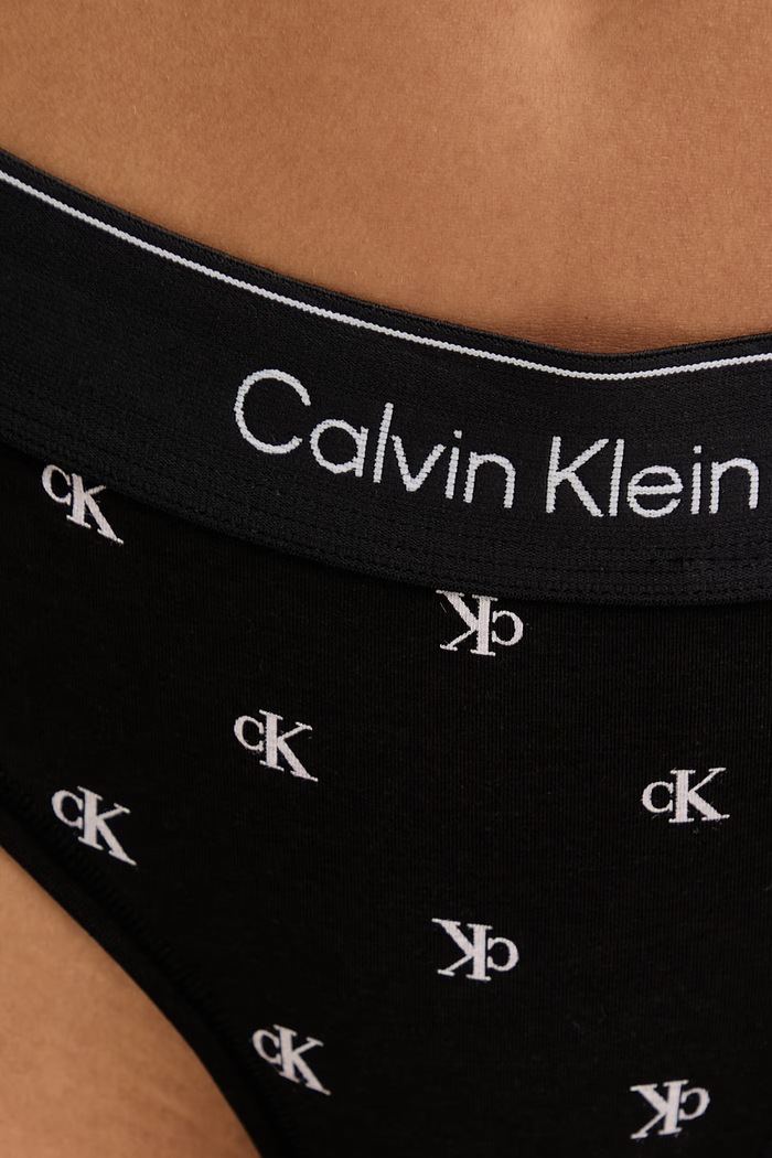 Calvin Klein Underwear στρινγκ γυναικεία με βαμβάκι μαύρο LV00QF8518