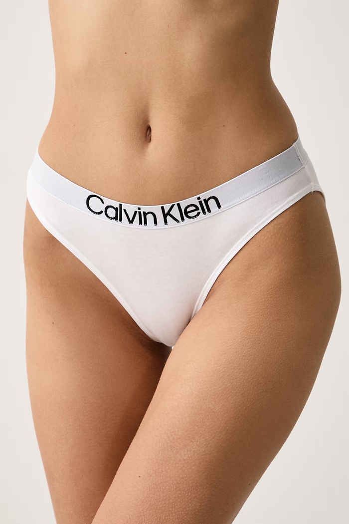 Calvin Klein Underwear Nohavičky dámske bavlnené s elastanom biela LV00QD5291