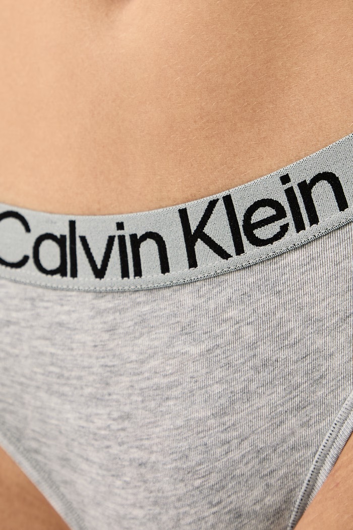 Oblečenie Calvin Klein Underwear Nohavičky dámske bavlnené s elastanom LV00QD5291 sivá