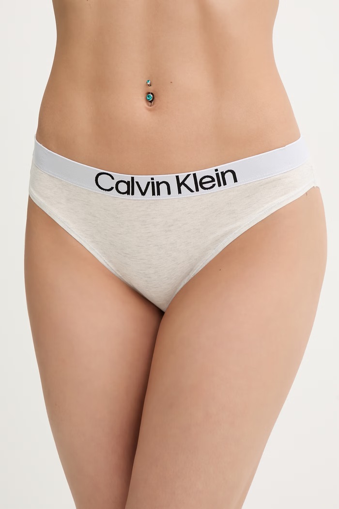 Calvin Klein Underwear nohavičky dámske bavlnené s elastanom sivá LV00QD5291