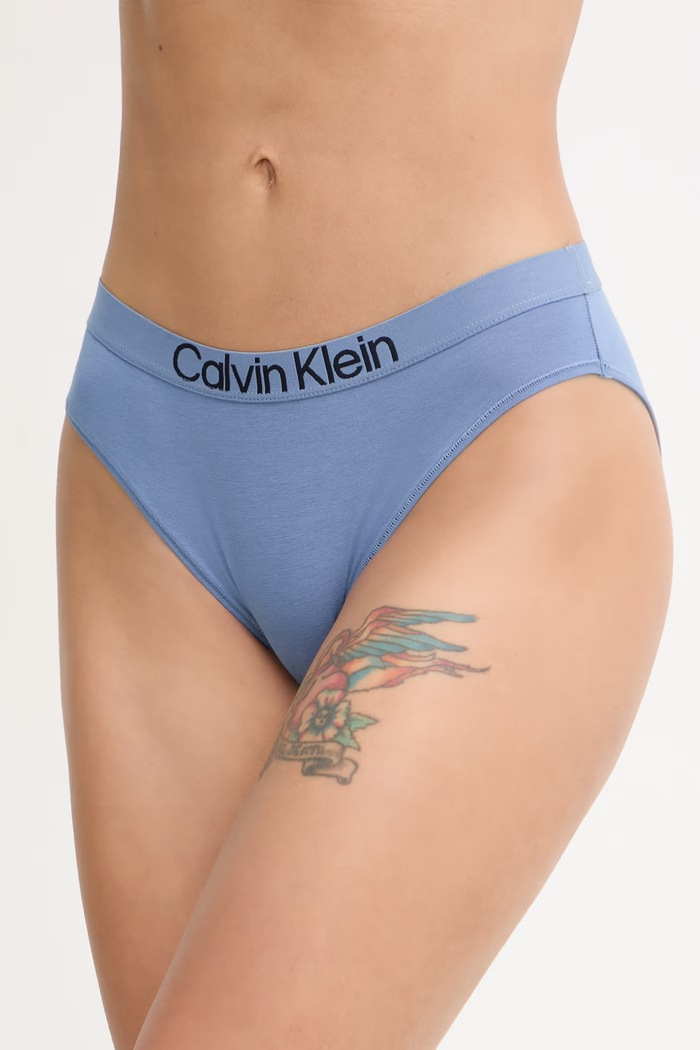 Calvin Klein Underwear nohavičky dámske bavlnené s elastanom modrá LV00QD5291
