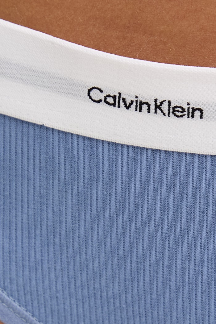 Ρούχα Calvin Klein Underwear στρινγκ γυναικεία με βαμβάκι LV00QD5357 μπλε