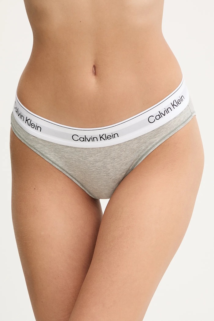 Calvin Klein Underwear Figi damskie z bawełną szary LV00QF8520