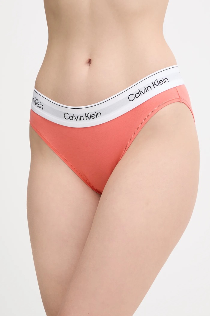 Calvin Klein Underwear nohavičky dámske s bavlnou nohavičky oranžová LV00QF8520