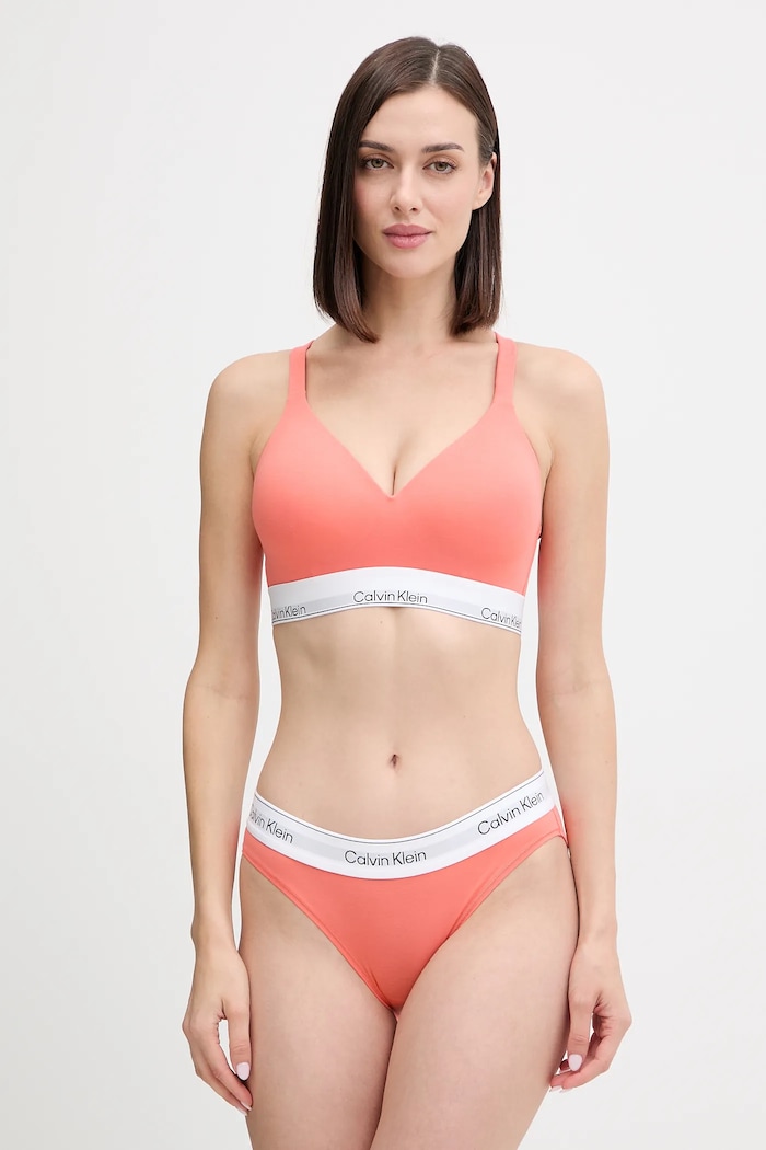 Calvin Klein Underwear nohavičky dámske s bavlnou LV00QF8520 oranžová SS26