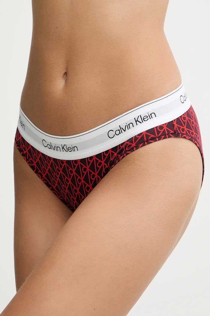 Calvin Klein Underwear nohavičky dámske s bavlnou nohavičky burgundské LV00QF8520