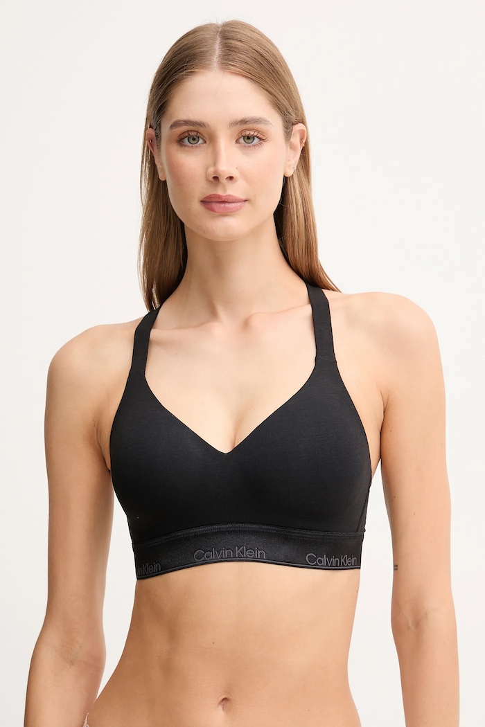 Σουτιέν Calvin Klein Underwear πλεκτό ύφασμα μαύρο LV00QF8555