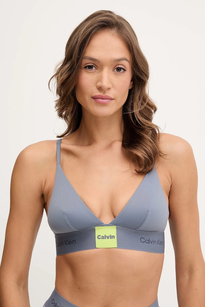 Σουτιέν Calvin Klein Underwear πλεκτό ύφασμα μπλε LV00QF8610