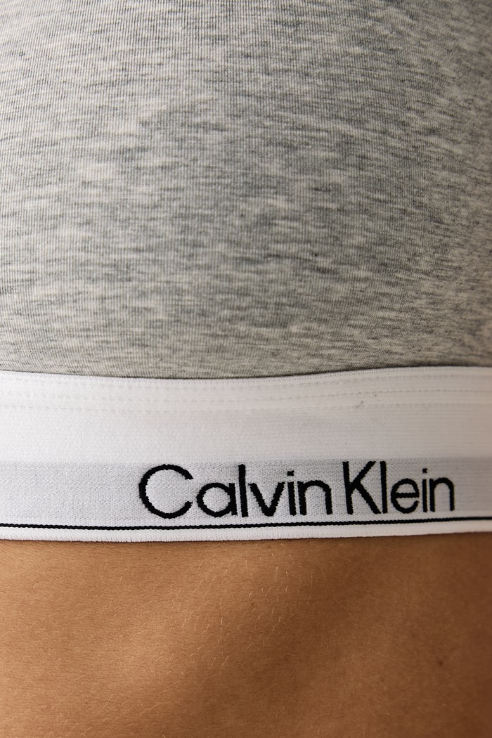 Podprsenka s bavlnou Calvin Klein Underwear LV00QF8493 sivá