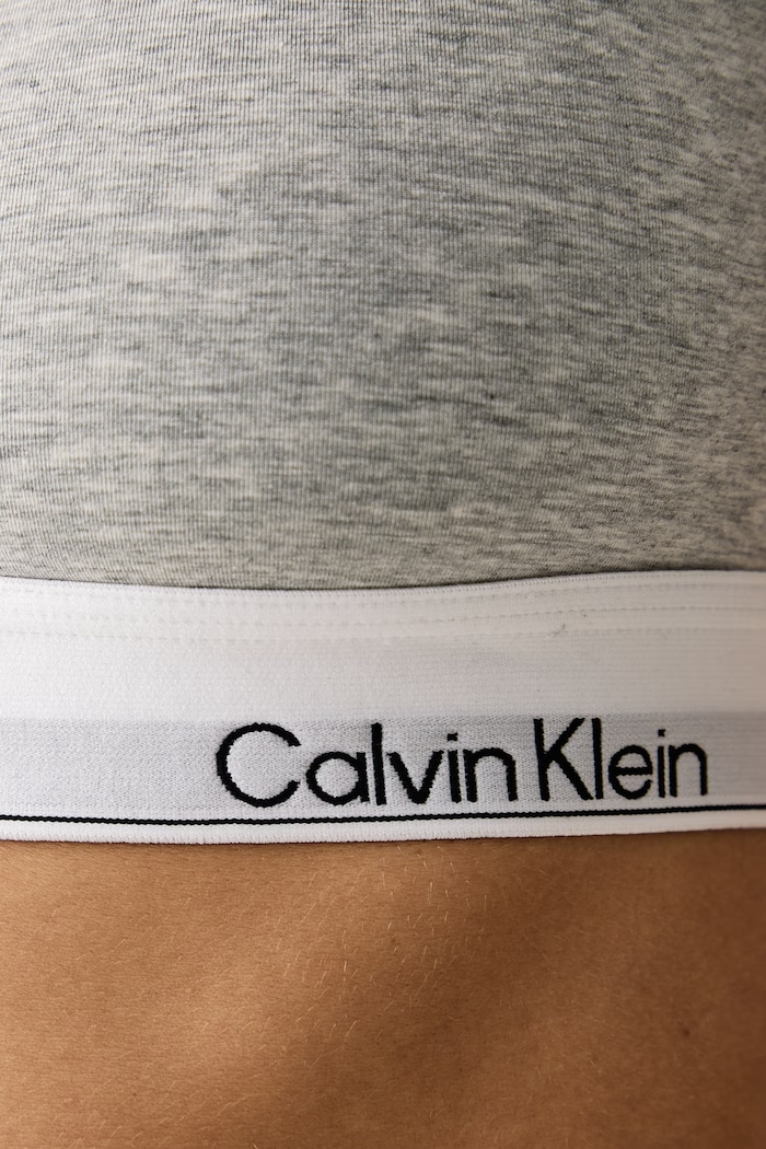 Podprsenka s bavlnou Calvin Klein Underwear LV00QF8493 sivá