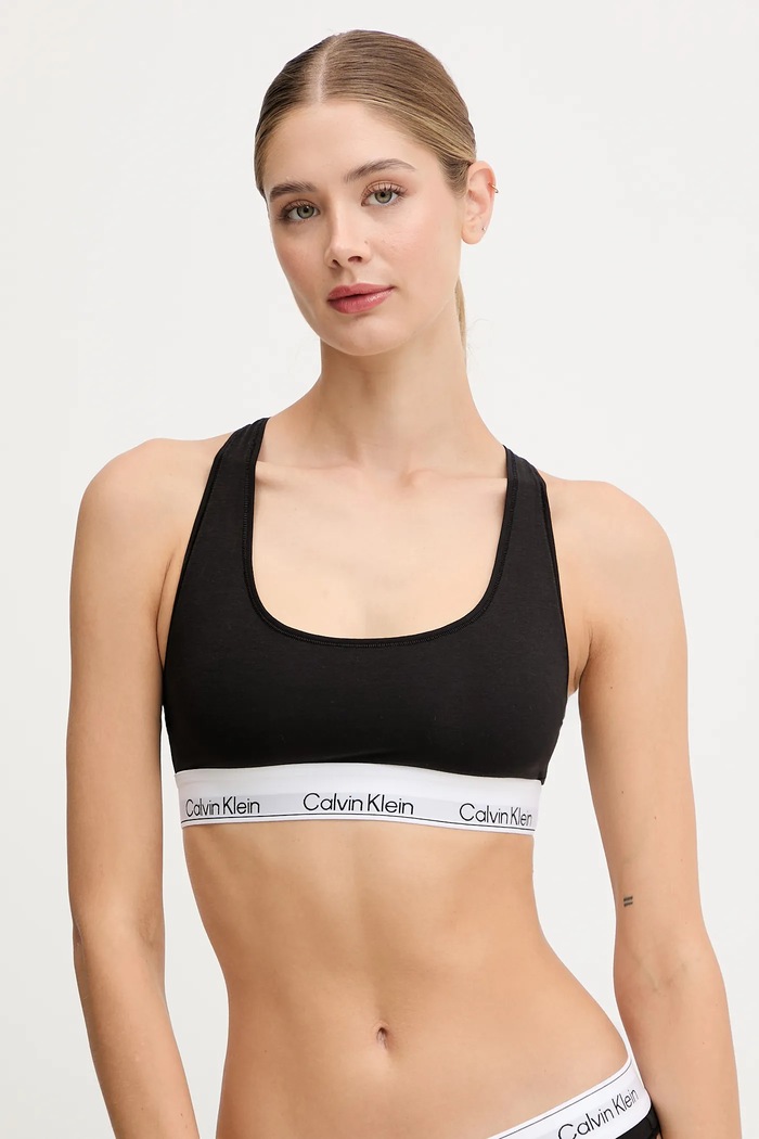 Calvin Klein Underwear Grudnjak s pamukom crna LV00QF8493
