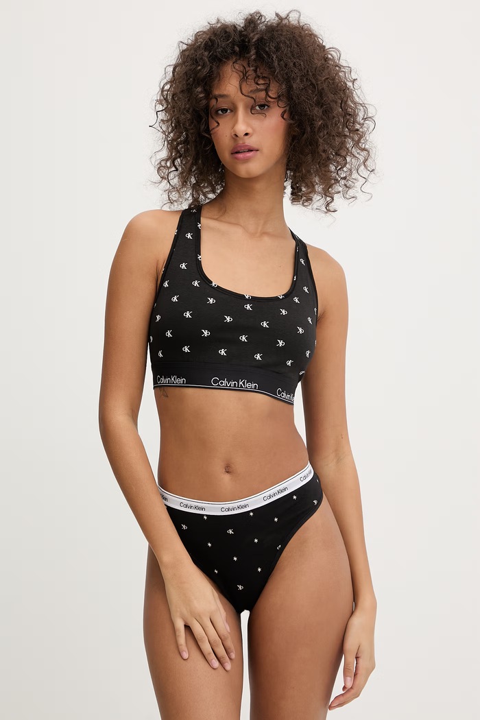 Calvin Klein Underwear melltartó pamuttal LV00QF8493 fekete SS26