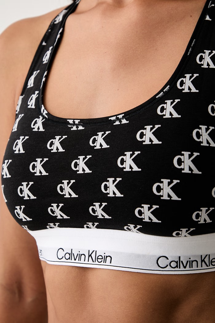 Odzież Calvin Klein Underwear biustonosz z bawełną LV00QF8493 czarny
