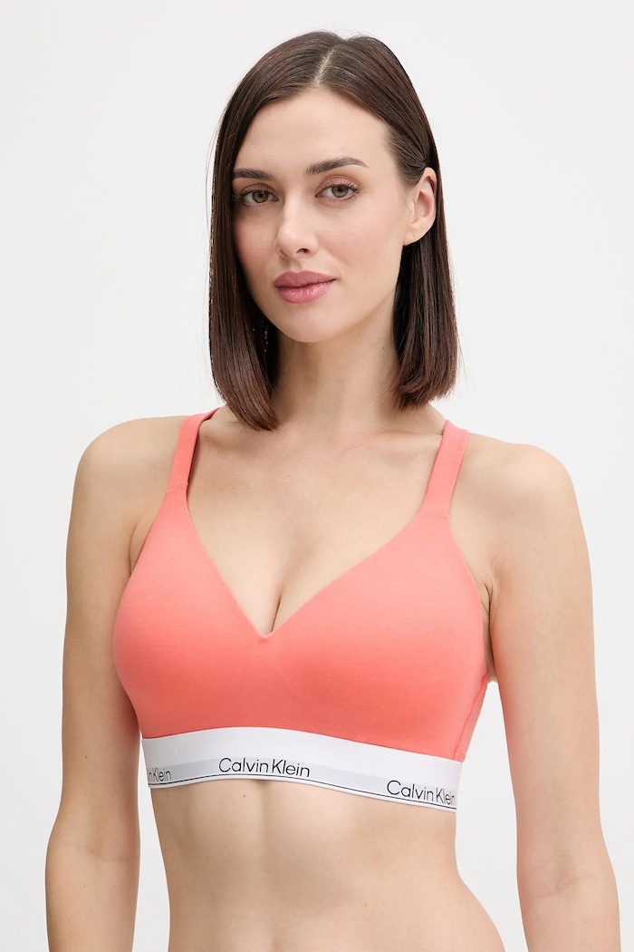 Calvin Klein Underwear bustieră cu bumbac tricotaj portocaliu LV00QF8500