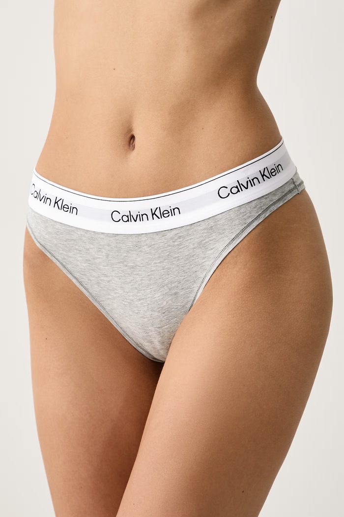 Calvin Klein Underwear Nohavičky dámske s bavlnou sivá LV00QF8524