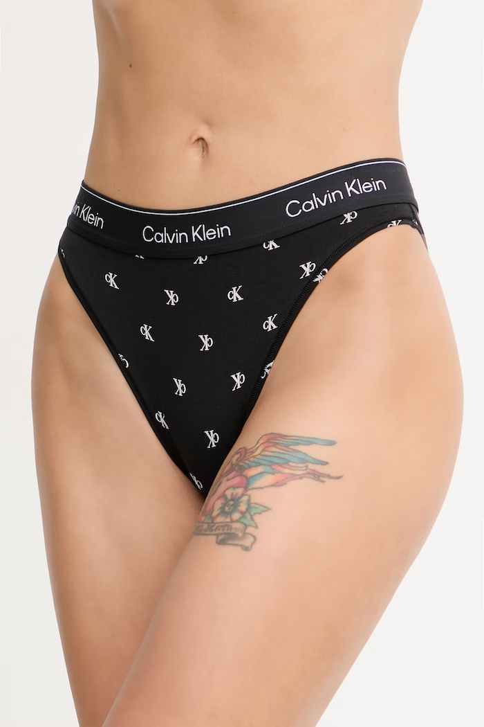 Calvin Klein Underwear figi damskie z bawełną czarny LV00QF8524
