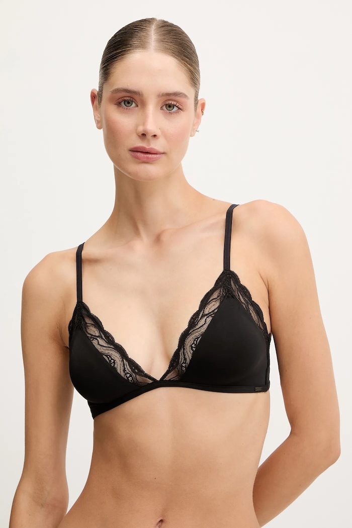 Σουτιέν Calvin Klein Underwear απλικέ μαύρο LV00QF8469