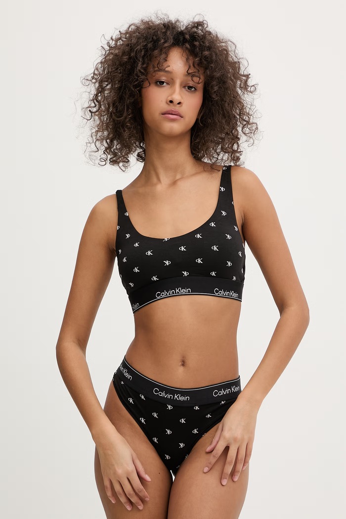 Calvin Klein Underwear braletka s bavlnou LV00QF8503 čierna SS26