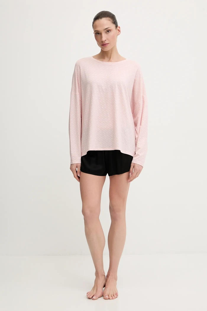 BOSS longsleeve de pijama B Logo LS-Shirt 50550693 roz SS26