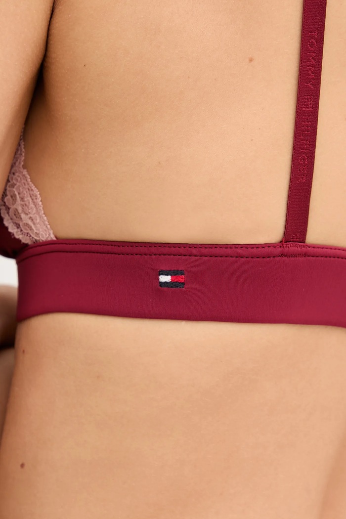Tommy Hilfiger biustonosz trójkątny UW0UW06052 bordowy