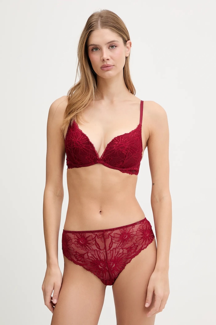 Podprsenka Tommy Hilfiger UW0UW06102 burgundské AW25
