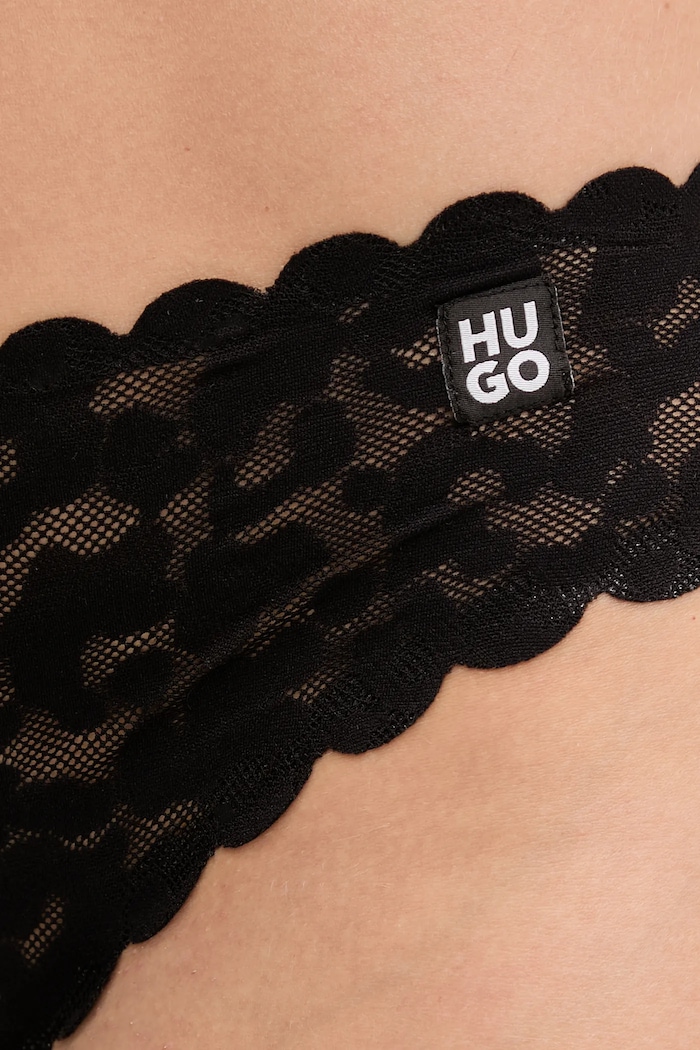 Oblečenie Nohavičky HUGO BRIEF LEO LACE 50545731 čierna