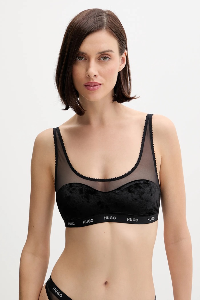 Бюстгальтер HUGO BRALETTE SL DESIGN трикотаж чёрный 50549898