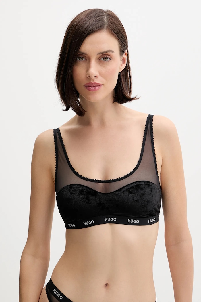 Бюстгальтер HUGO BRALETTE SL DESIGN трикотаж чёрный 50549898